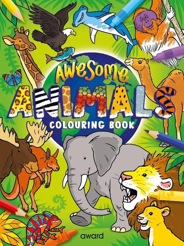 Sách Awesome Animals Colouring Book