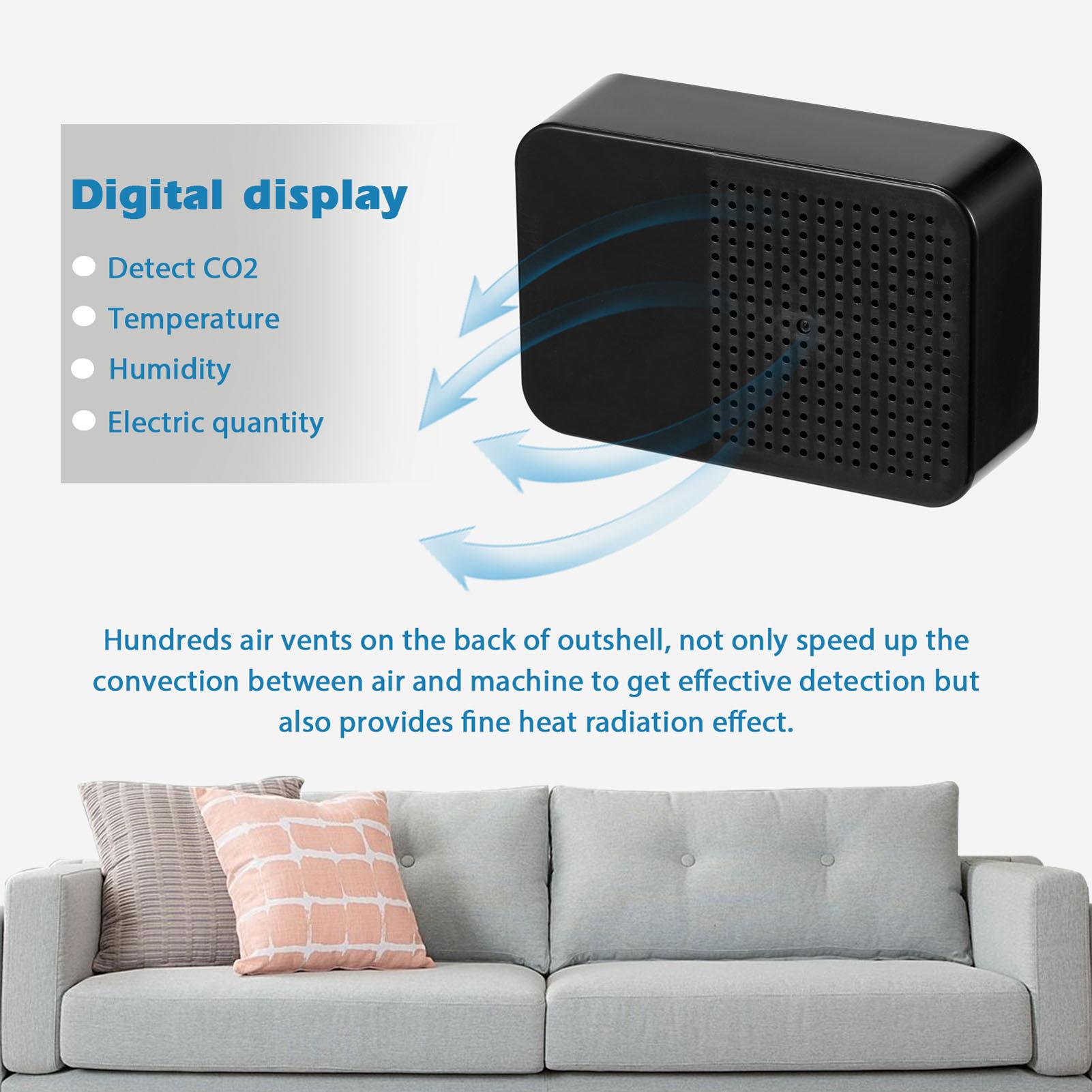 Household Air Quality Detector Multifunctional CO2 Tester with Carbon Dioxide Value Electricity Quantity Temperature