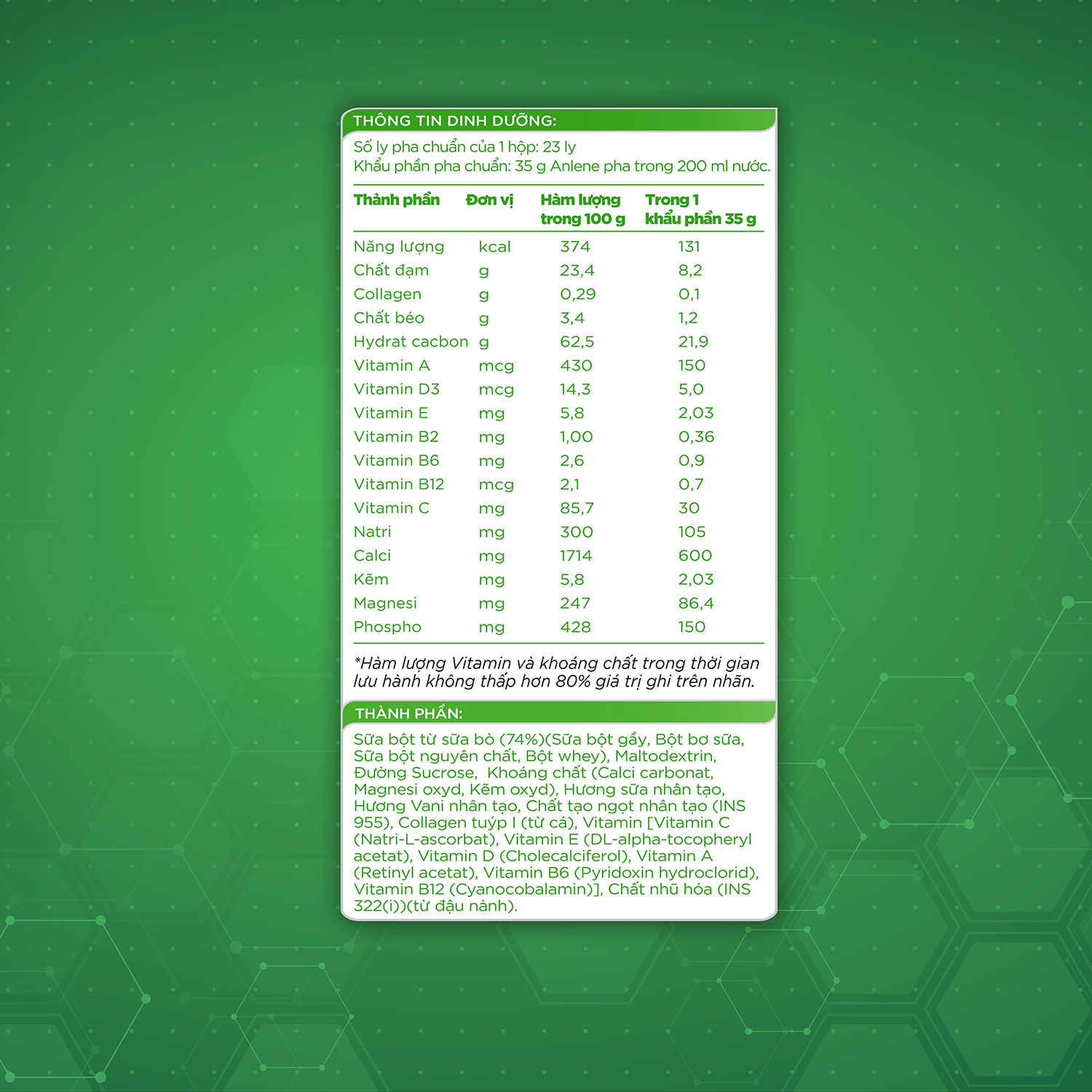 Combo 02 Sữa Bột Anlene Gold 3X Hương Vanilla (Hộp thiếc 900g) - Tặng bộ 2 khăn Anlene (Màu ngẫu nhiên)