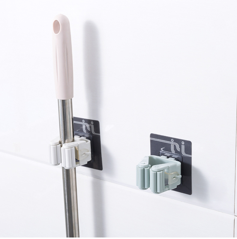 COMBO Kệ Inox Để Đồ Rửa Chén Bát + Móc Dính Chổi, Cây Lau Nhà - Tặng 1 gương cầm tay