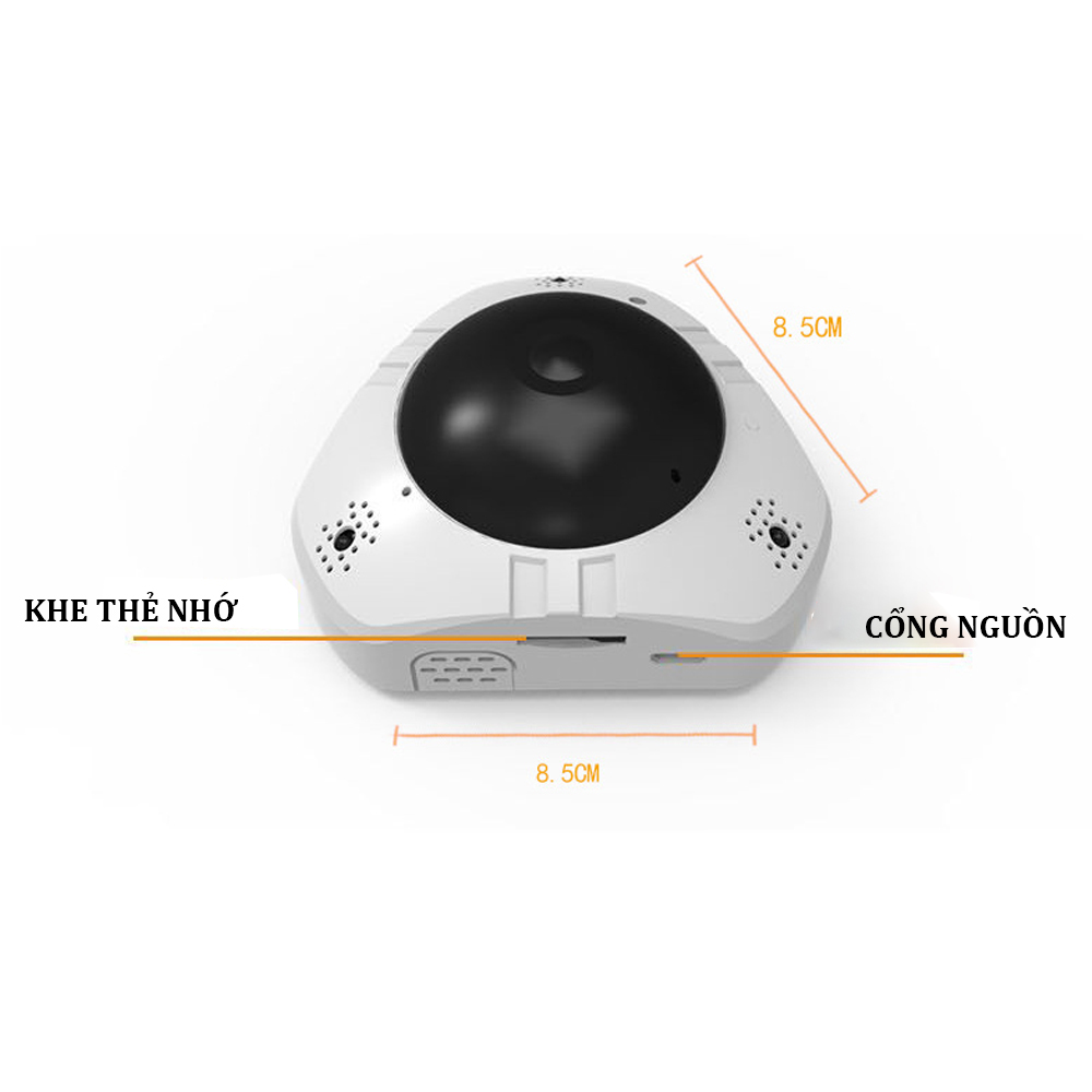 Camera Ốp Trần, Tường  Yoosee VR360  Chính Hãng - Camera Giám Sát IP Có Hồng Ngoại