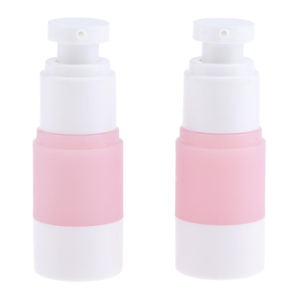 2 Cái Xách Tay Mỹ Phẩm Rỗng Trang điểm Vô Trùng Airless Pump Spray Chai