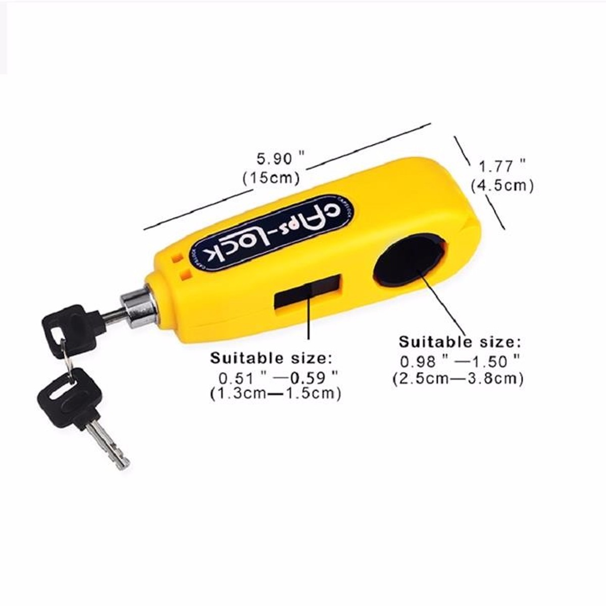 Khóa chống trộm xe máy Caps lock/Grip lock khóa phanh ( màu ngẫu nhiên )