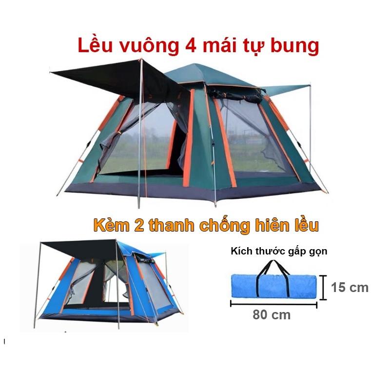 Lều cắm trại tự bung dành cho 4-5 người, chống thấm nước, thông gió mát mẻ