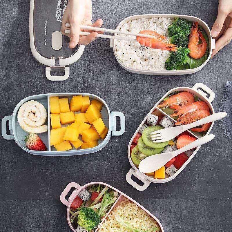 Hộp Đựng Cơm Lúa Mạch 2 Tầng