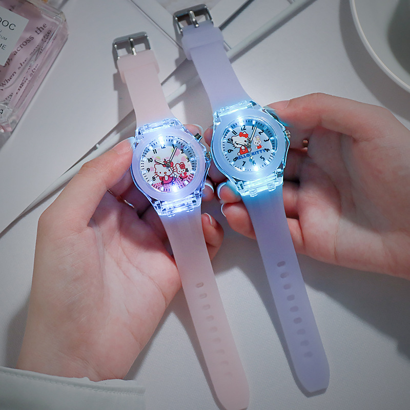 Đồng Hồ Trẻ Em KITTYLED22 - ELSALED21 DH30 DH29 Hình Hello Kitty Elsa Đèn Led Siêu Đẹp Cho Bé Gái