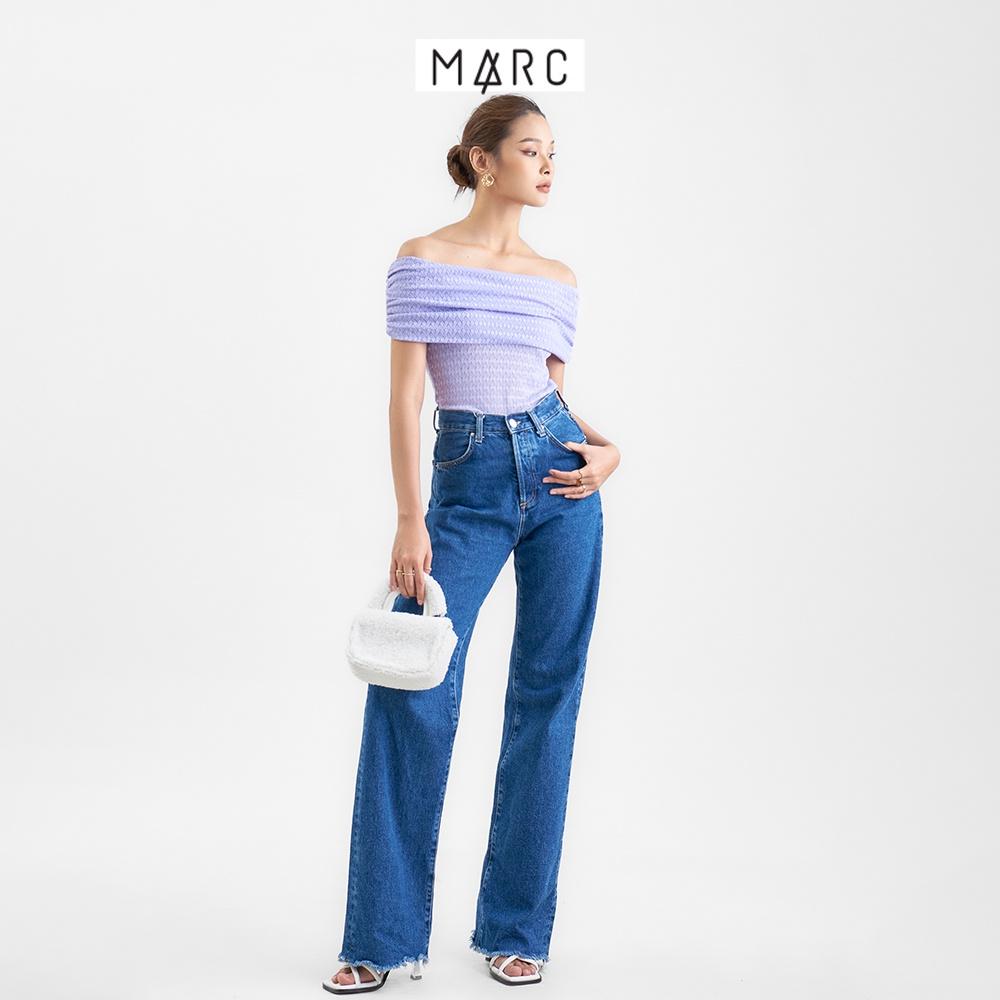 Áo kiểu nữ MARC FASHION form ôm bẹt vai nhún thun TRST111422