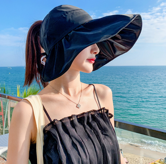 Hình ảnh Mũ rộng vành chống nắng chống uv phong cách Hàn, nón chống nắng nữ thời trang
