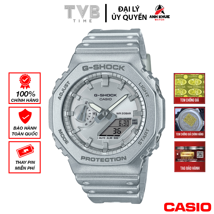 Đồng hồ nam dây nhựa Casio G-Shock chính hãng GA-2100FF-8ADR (45mm)