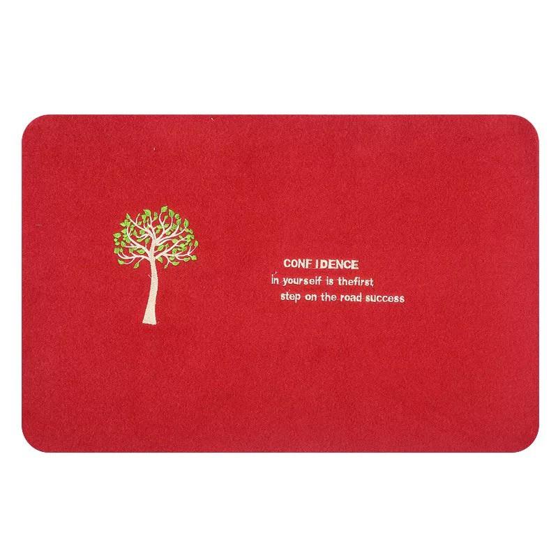 Thảm Trải Sàn, Thảm Chùi Chân Sợi Lông Thô Làm Sạch Bụi, Dày Chống Trượt Thêu Cỏ 4 Lá