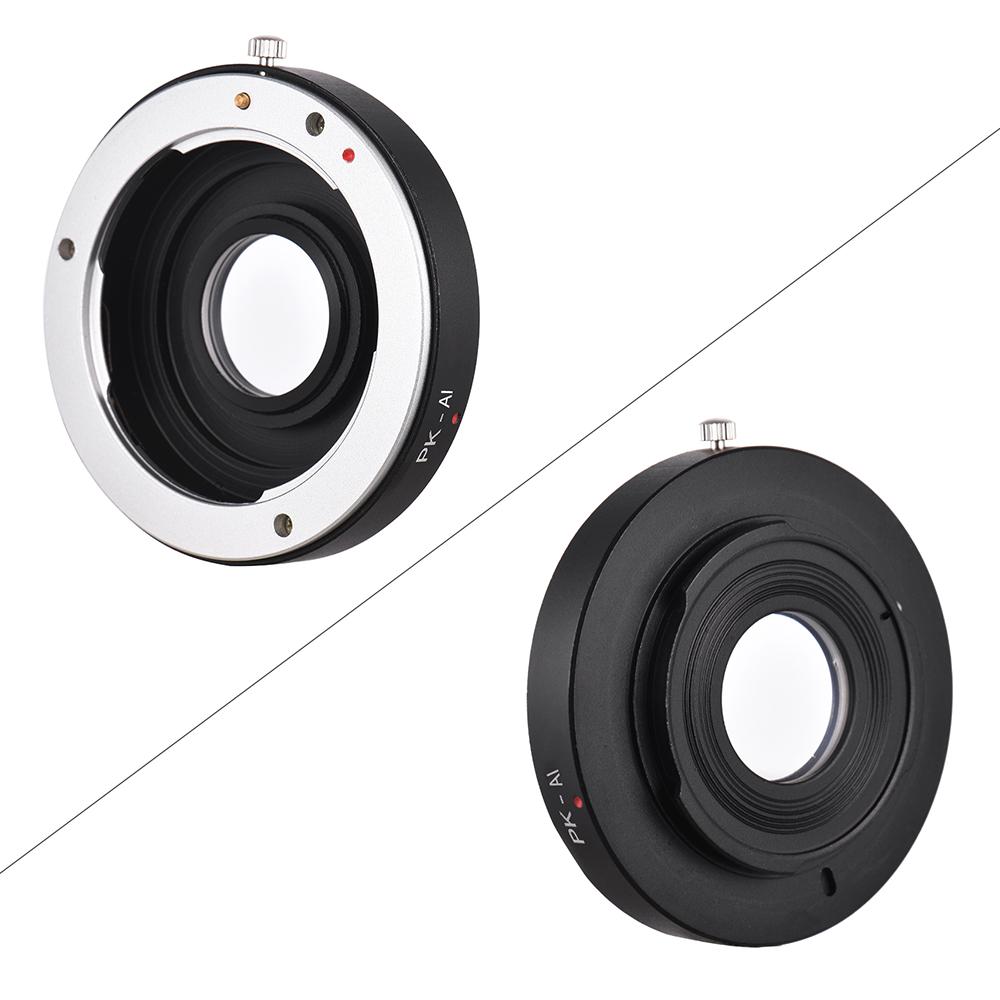 PK-AI Lens Mount Adapter Ring with Optical Glass for Pentax K Mount Lens to Fit for Nikon AI F Mount Camera Body Focus