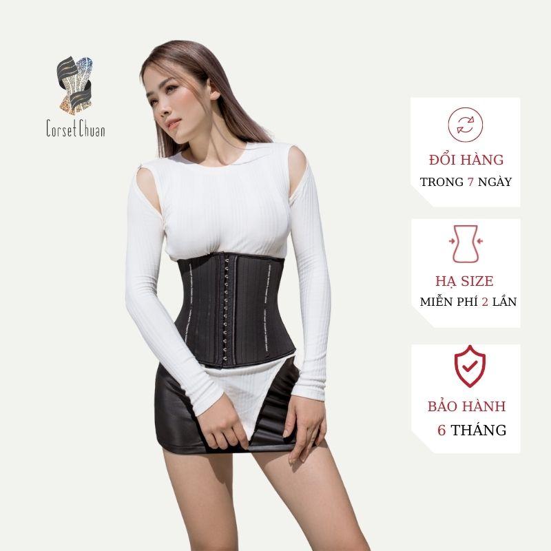 Đai nịt bụng hỗ trợ giảm mỡ định hình eo thon Latex Corset Chuẩn Luxury truyền thống 25cm