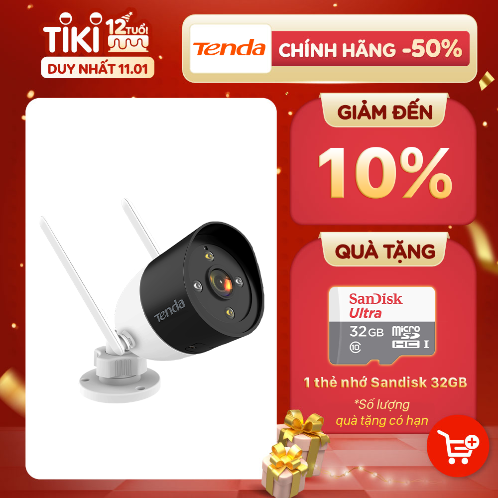 Camera Wifi Ngoài Trời Tenda CT6 Độ Phân Giải 2K - Hàng Chính Hãng