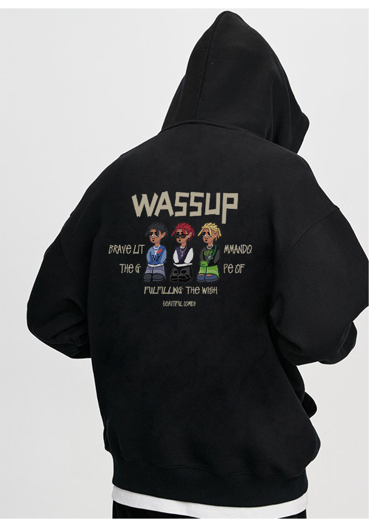 Áo Hoodie Zip Local Brand WASSUP Unisex ONEZ Basic Kéo Khóa HDZW1