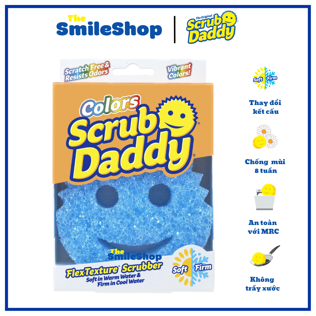 Miếng rửa chén Scrub Daddy Colors nhiều màu, tiện lợi