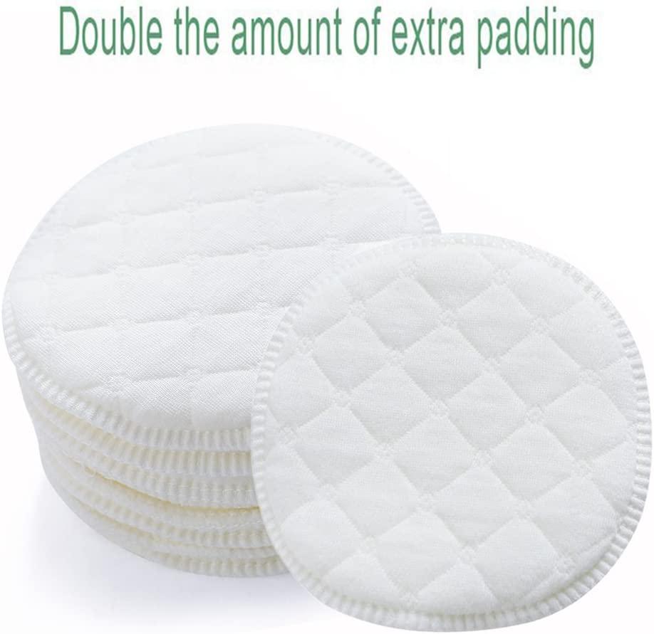 20 gói Miếng lót cho con bú có thể giặt được, Miếng lót cho con bú có thể tái sử dụng, Chống rò rỉ, Dành cho áo ngực mềm, Màu trắng
