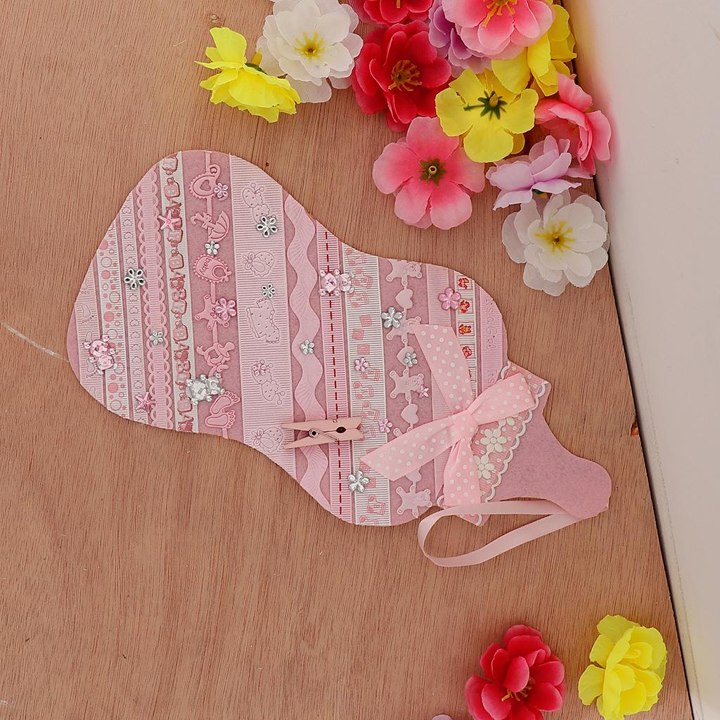 Lovely Fabric Milk Bottle Birthday Party Baby Shower Hanging Decoration Pink