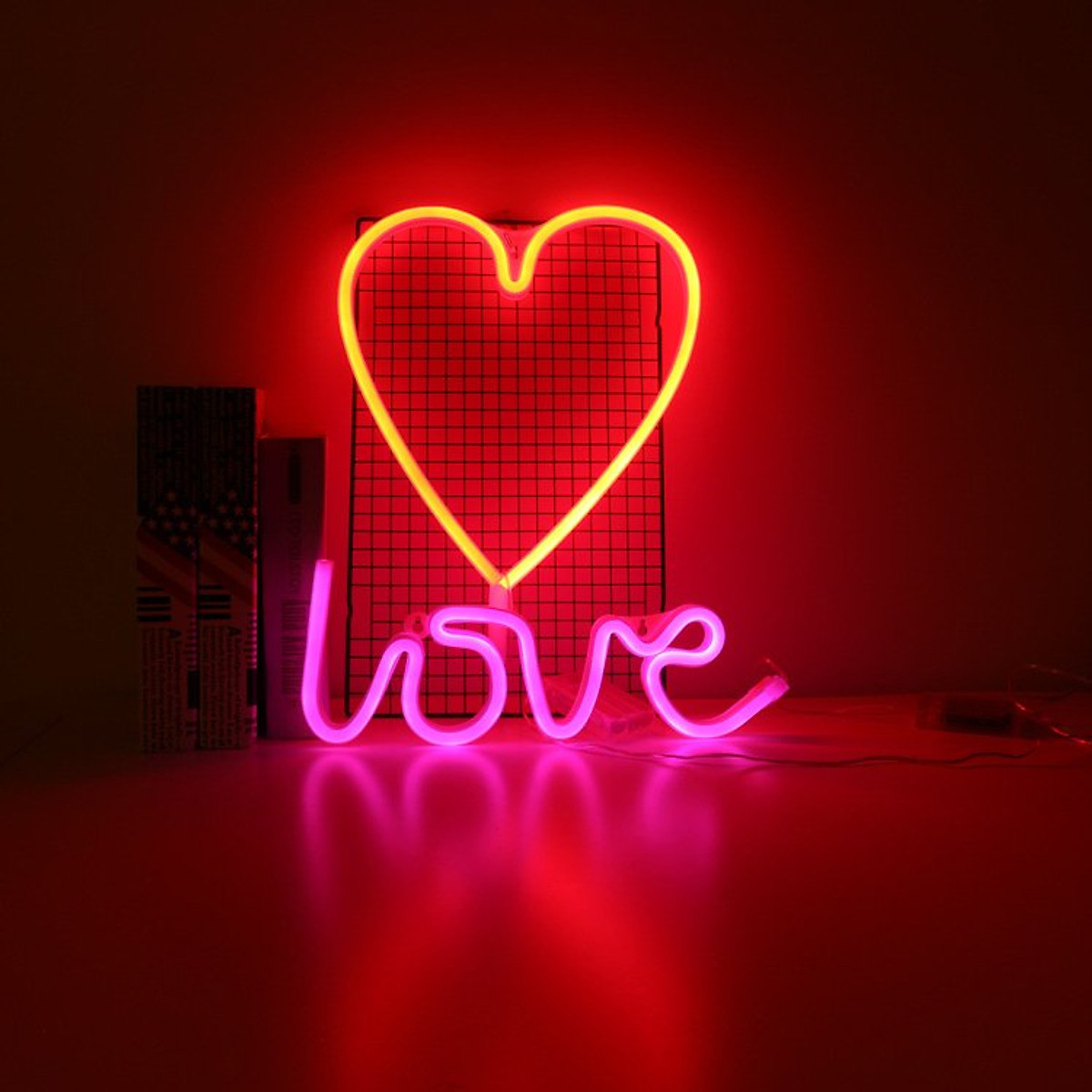 Đèn Led Neon Chữ LOVE 30*15 Cm Trang Trí Tặng Quà Sinh Nhật Cầu Hôn Đám Cưới