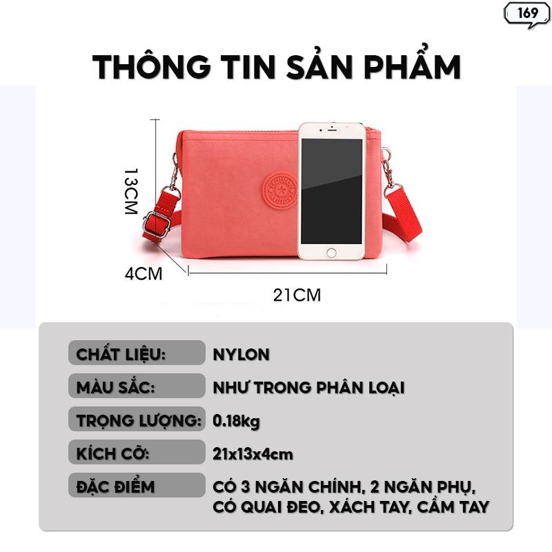 Túi Đeo Chéo Đưa Thư Nhỏ Gọn Túi Dạo Phố Đi Làm Đi Chơi Nhiều Màu Nhiều Ngăn Đựng 169