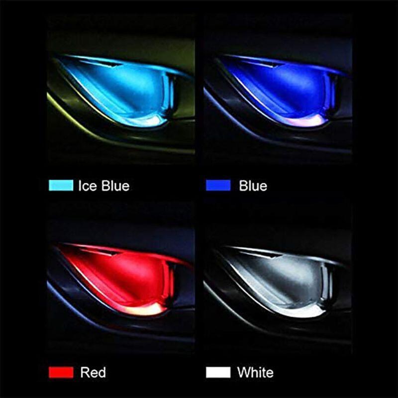 Bộ 4 Đèn Led Trang Trí Tay Nắm Cửa Xe Hơi Chất Lượng Cao