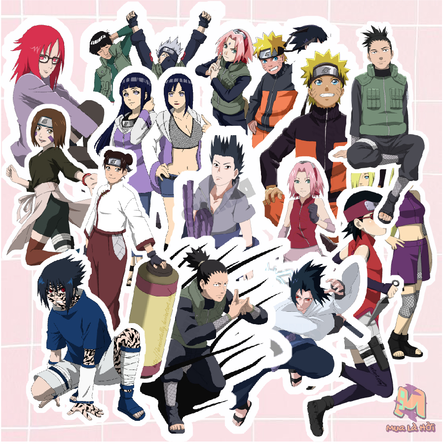 Miếng dán Stickers chủ đề Naruto