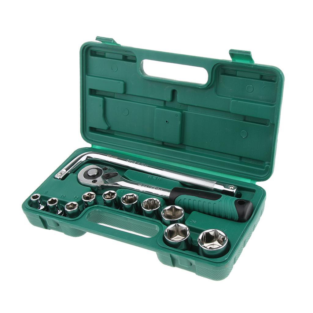 13pcs 1/4 Inch Drive Hex Bit Socket Set Socket wrench Set Wrench Adapter