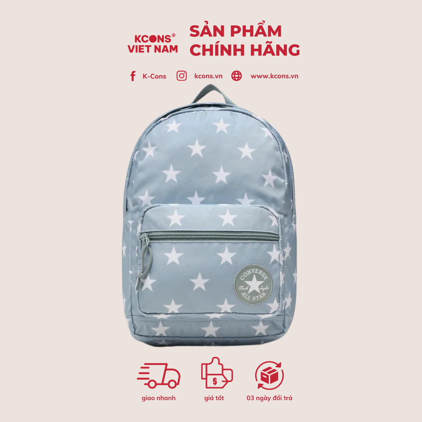 Balo Mini Converse Go Lo Patterned Backpack Seasonal 10019903-A14