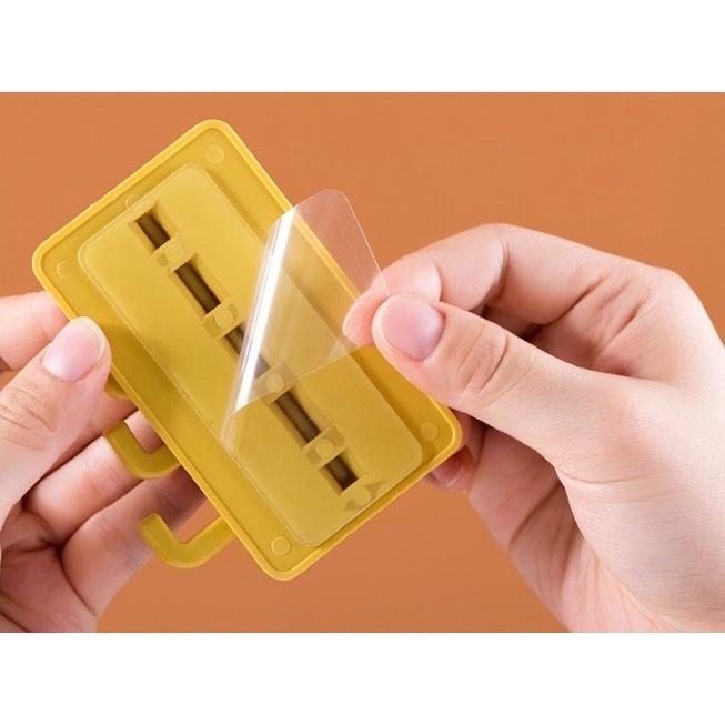 COMBO 03 Móc treo chữ nhật 4 chấu Dán Tường chắc chắn