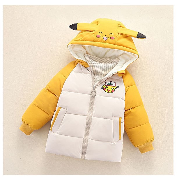 Áo phao trẻ em dành cho cả bé trai và bé gái 8-20kg (1-6 tuổi) mẫu PIKACHU. Chất liệu đẹp, hàng may kỹ.MA93