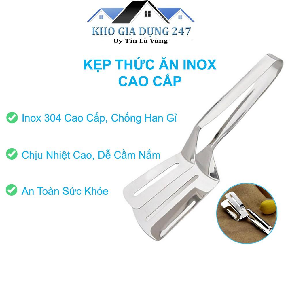 KẸP THỨC ĂN, ĐỒ RÁN BẰNG INOX CAO CẤP TIỆN DỤNG Chất liệu inox 304 ko han rỉ, có khả năng chịu nhiệt cao