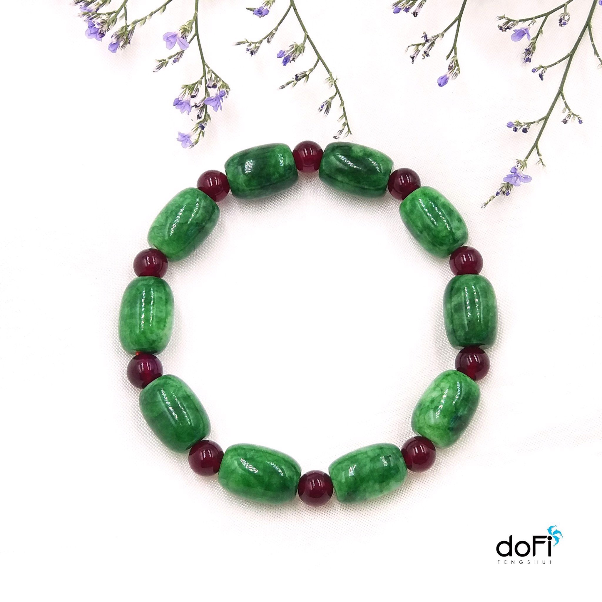 VÒNG LU THỐNG CẨM THẠCH PHỐI GARNET 8LI