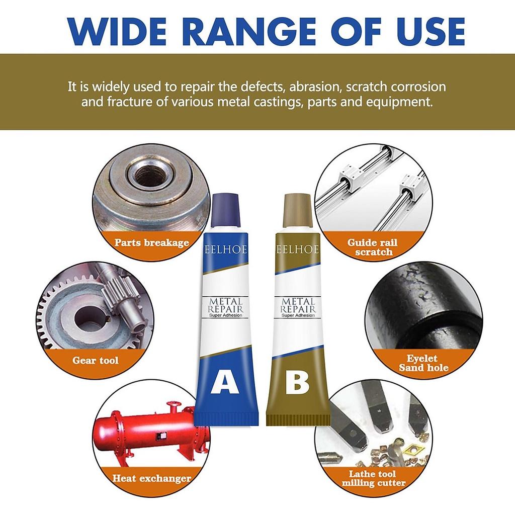 Keo Dán Sắt AB Chịu Nhiệt 100Gr ️ ️ Keo Vá Vết Nứt, Thủng Kim Loại Siêu Chắc