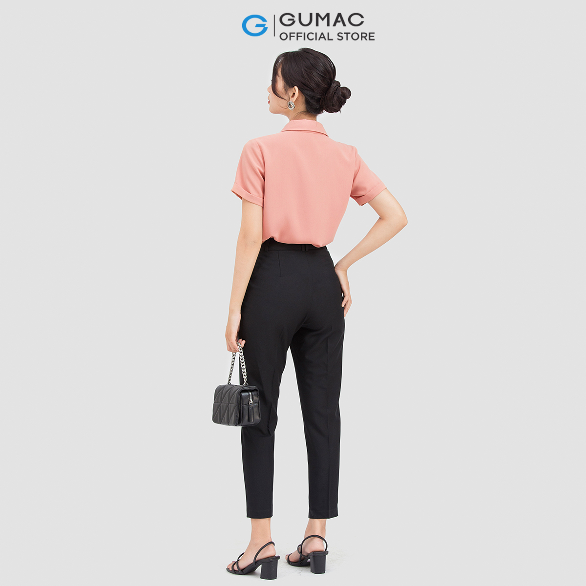 Áo sơ mi nữ GUMAC AC06039 tay ngắn tay lật