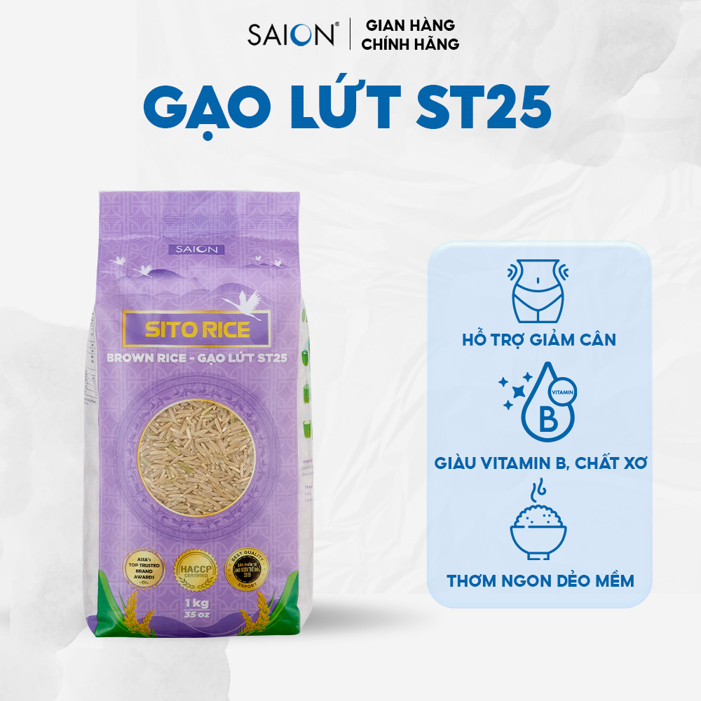 Gạo lứt ST25 SITO RICE Túi 1kg