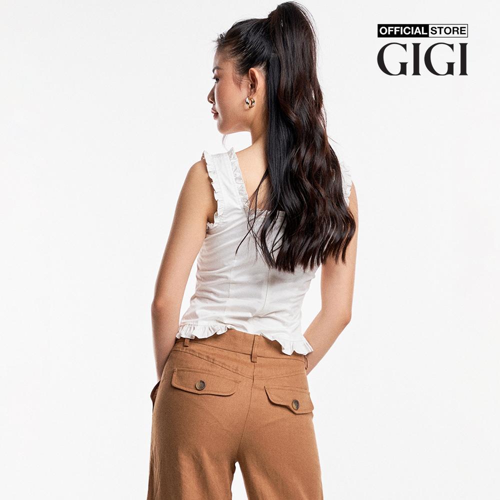 GIGI - Áo sát nách nữ cổ vuông phối dây rút thời trang G1206T231274