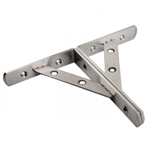 1 Pair Stainless  Shaped Wall Shelf Bracket Rack Support