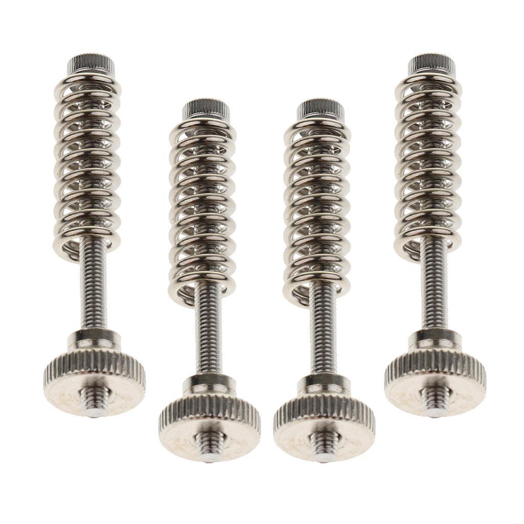 4 Pieces M3 Screw Leveling Spring Leveling Knob Kit for 3D Printer Hot Bed