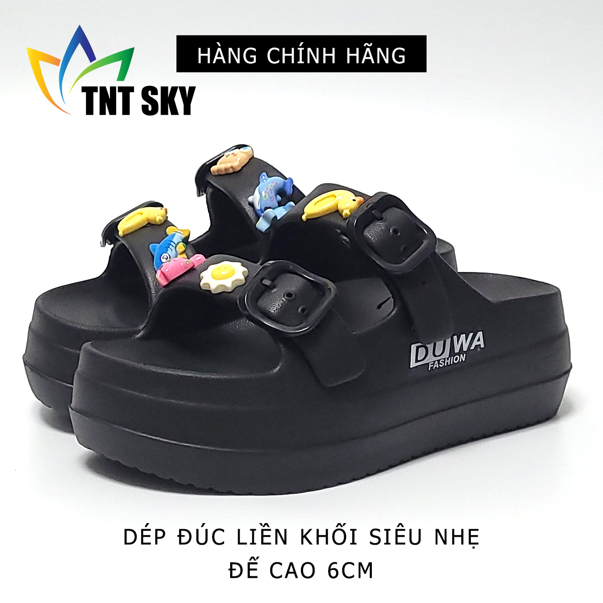 Dép Nữ Đúc Liền Khối Siêu Nhẹ Đế Cao 6CM - Hàng Chính Hãng - TK5212