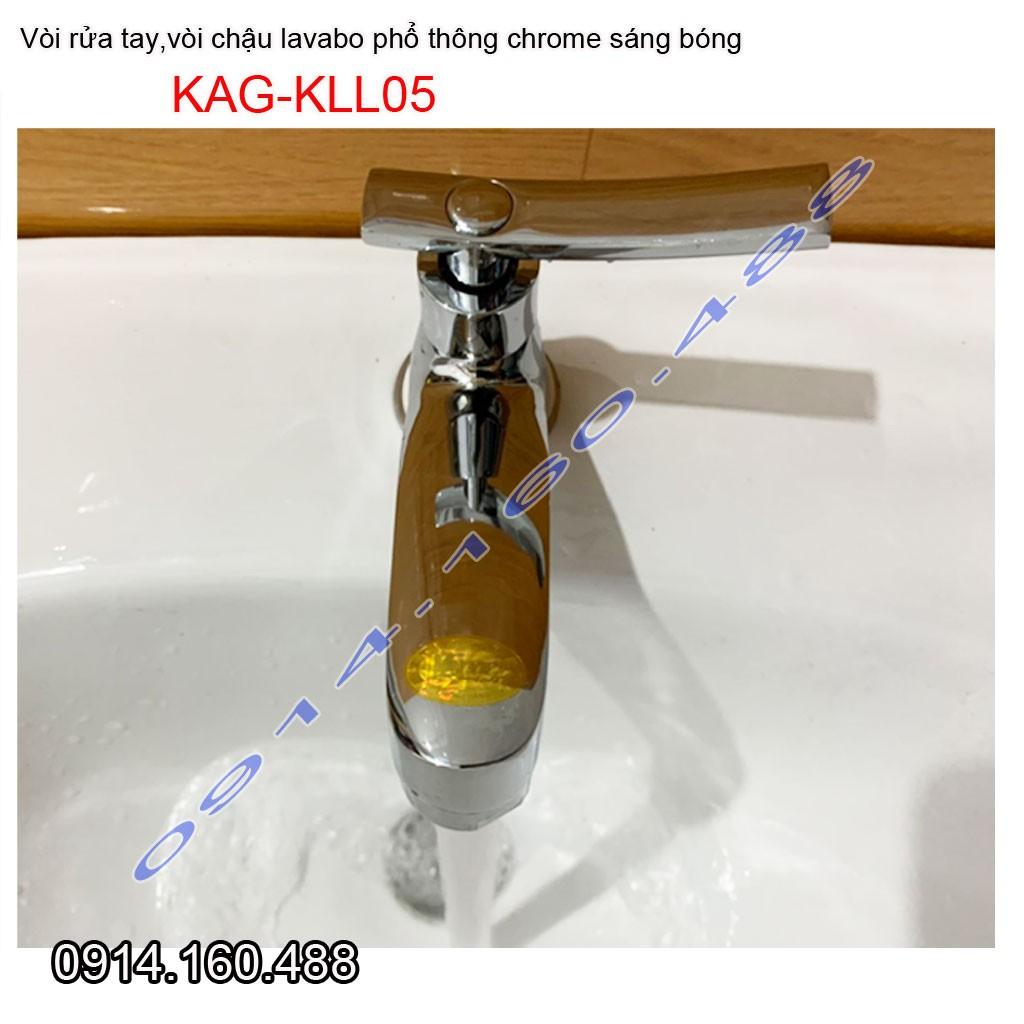 Vòi lavabo lạnh KAG-KLL05, vòi chậu rửa mặt tay bóng nước mạnh sử dụng tốt siêu bền
