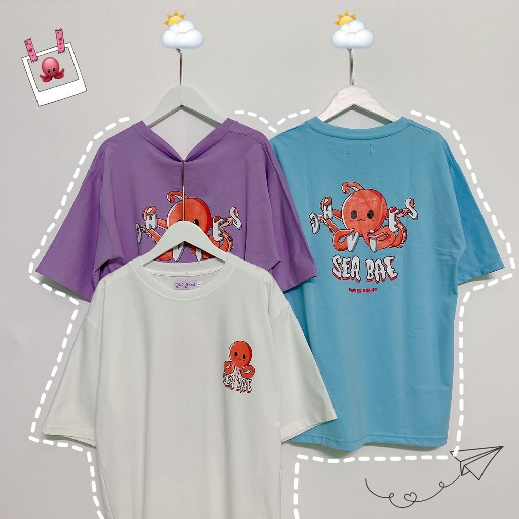 SEA BAE bạch tuộc form rộng ulzzang couple nam nữ UNISEX