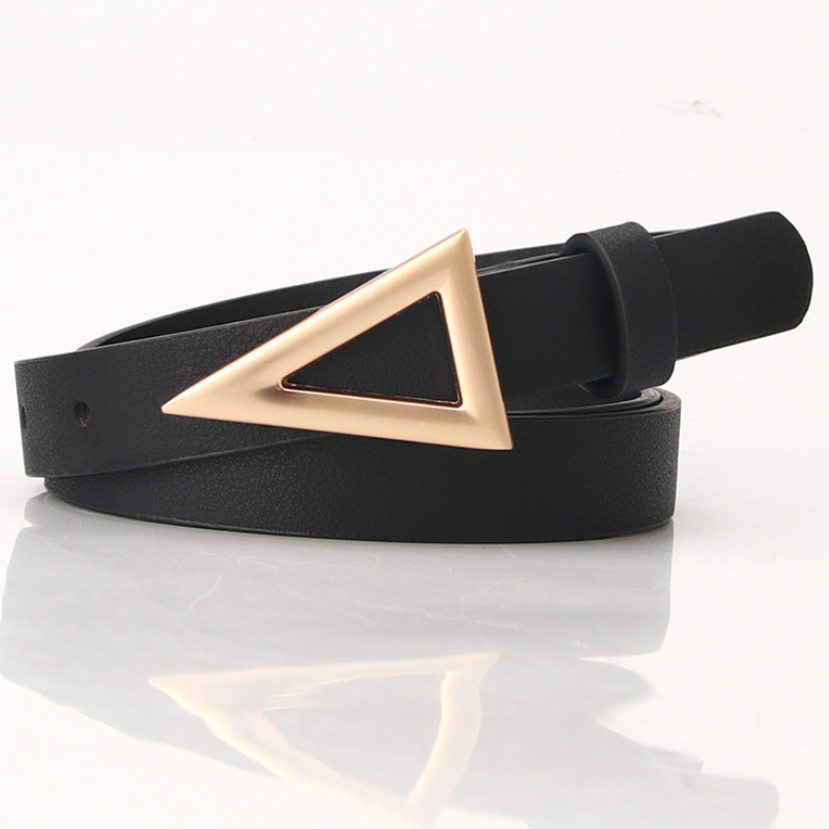 Thắt Lưng Nữ Bản Nhỏ Thời Trang Hàn Quốc Mặt Khóa Kim Loại Hình Tam Giác Trẻ Trung Chất Liệu Da Pu Tl017 Mayhomes Dây Lưng Nữ, Dây Nịt Nữ Đa Năng Bền Chắc Dùng Cho Đầm, Jeans, Quần Âu Và Shorts - Đen