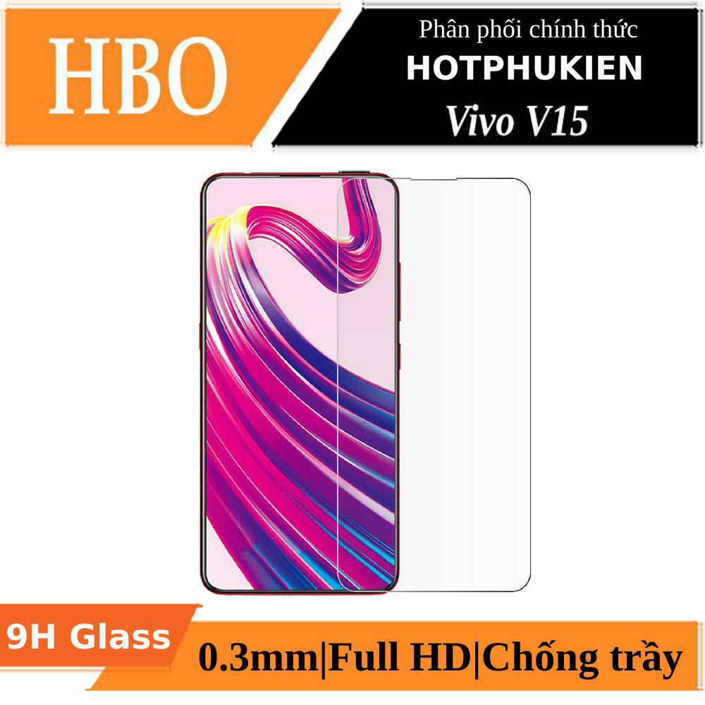Miếng dán kính cường lực cho Vivo V15 hiệu HOTCASE HBO (độ cứng 9H, mỏng 0.3mm, hạn chế bám vân tay) - Hàng nhập khẩu