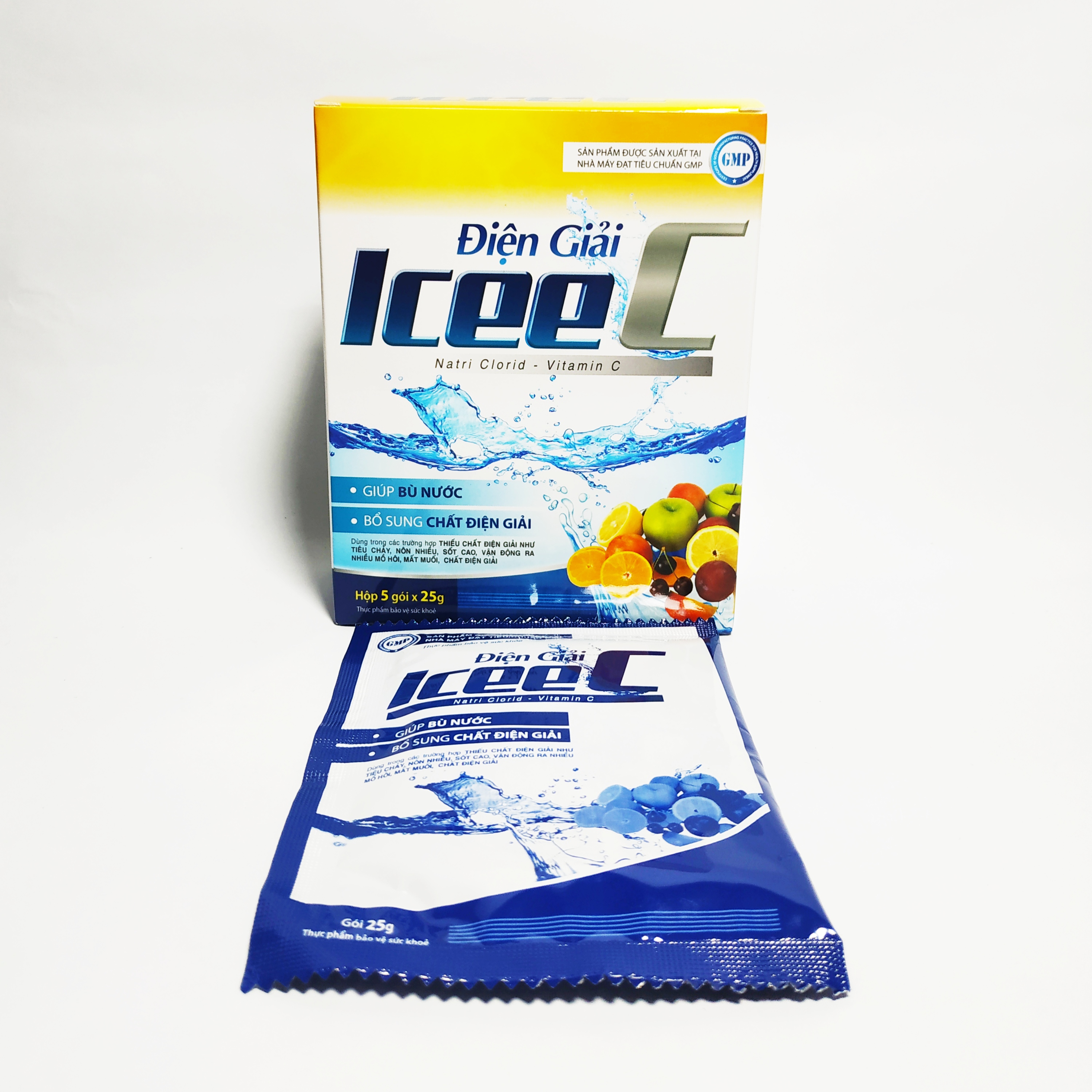 Hộp 5 Gói Bột Pha Nước Uống Và Bù Chất Điện Giải ICEE C Vị Chanh Leo - Mỗi Gói Pha 500Ml Nước
