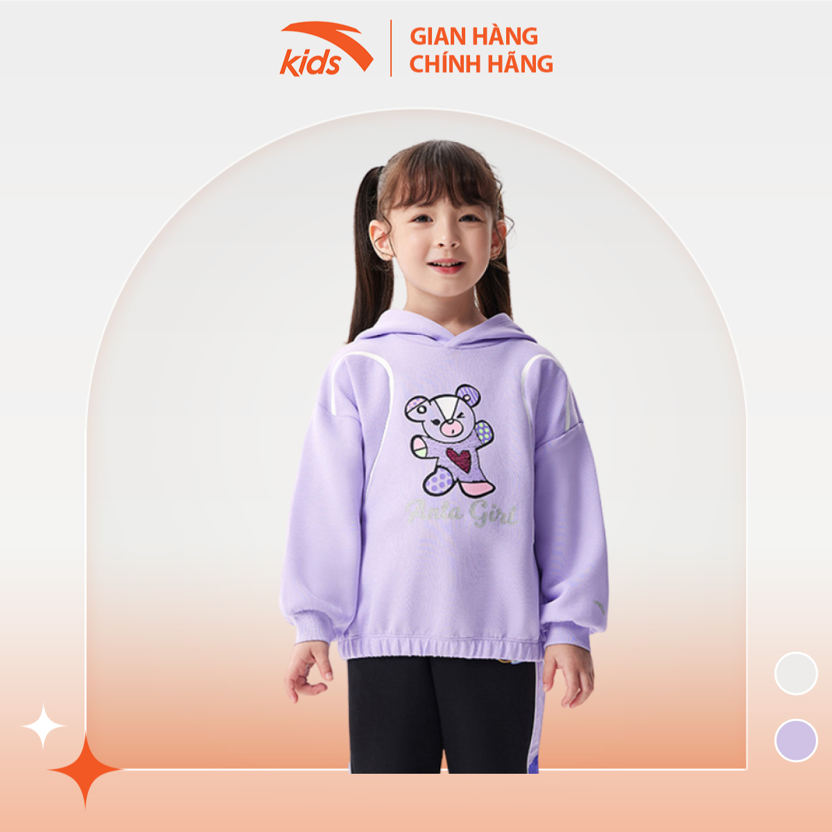 Áo hoodie thời trang bé gái Street Dance Anta Kids W362349724