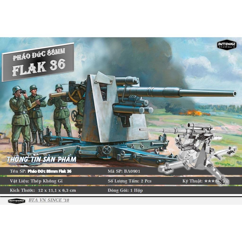 Mô Hình Lắp Ráp 3d Phao Đức 88mm Flak 36