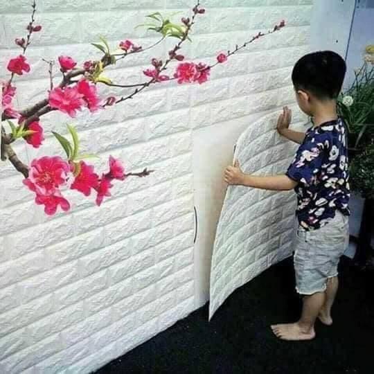 ️️CỰC ĐẸP️️COMBO 5 MIẾNG XỐP GIẢ GẠCH DÁN TƯỜNG 3D ️