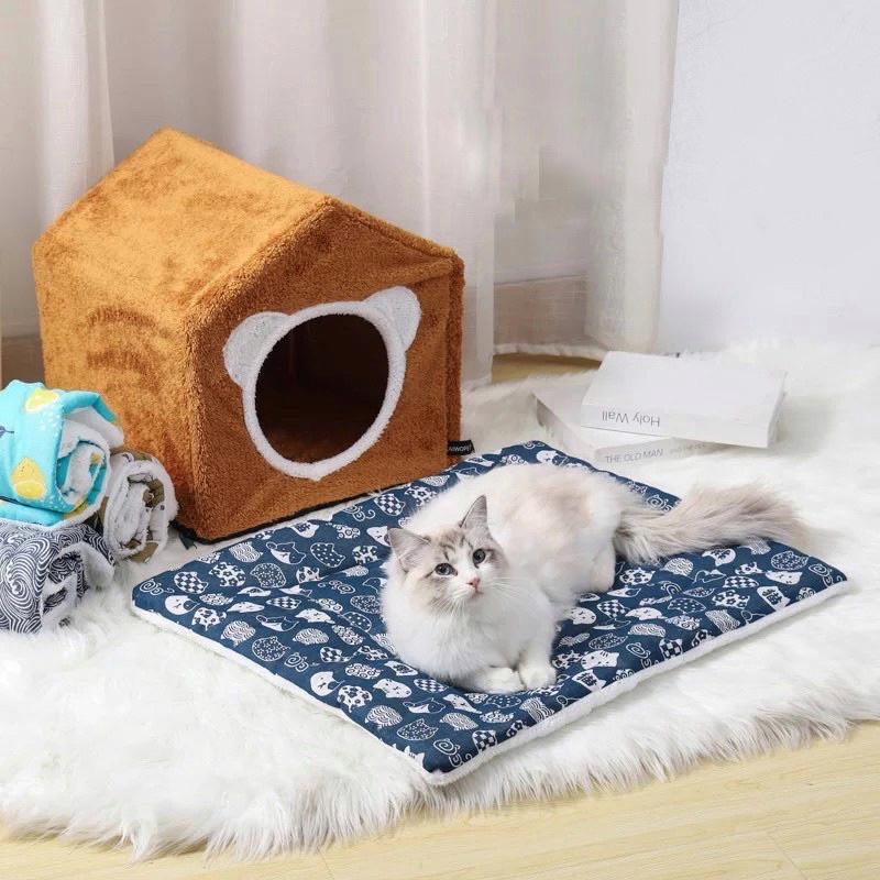Thảm lông 2 mặt êm ái cho thú cưng, đệm lông 2 mặt cho chó mèo, đệm cho chó, đệm cho mèo