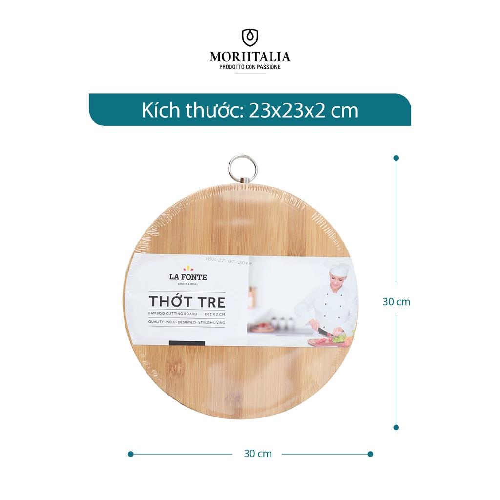 Thớt tre tròn La Fonte cao cấp kháng khuẩn Moriitalia 180657