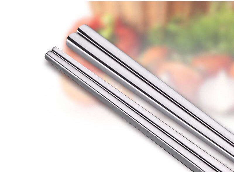 Sét 10 Đôi Đũa Inox #304 Cao Cấp Cán Vuông Trơn