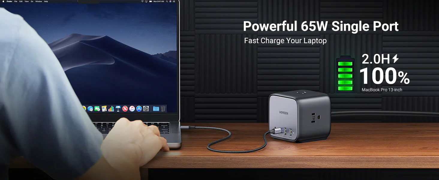 Trạm sạc UGREEN 65W CD268 USB C DigiNest Cube | Công nghệ GaN II | 7 in 1 với 3 ổ cắm AC, 2 USB C, 2 USB A | Hàng chính hãng | Bảo hành 18 tháng 1 đổi 1